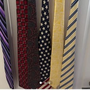 Multiples Multicolor Tie Collection - Purple, Red, Blue, Yellow